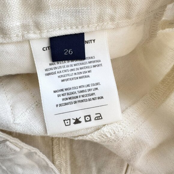 Citizens of Humanity Brynn Drawstring Linen Trousers Vanilla Cream 26 - Picture 10 of 13